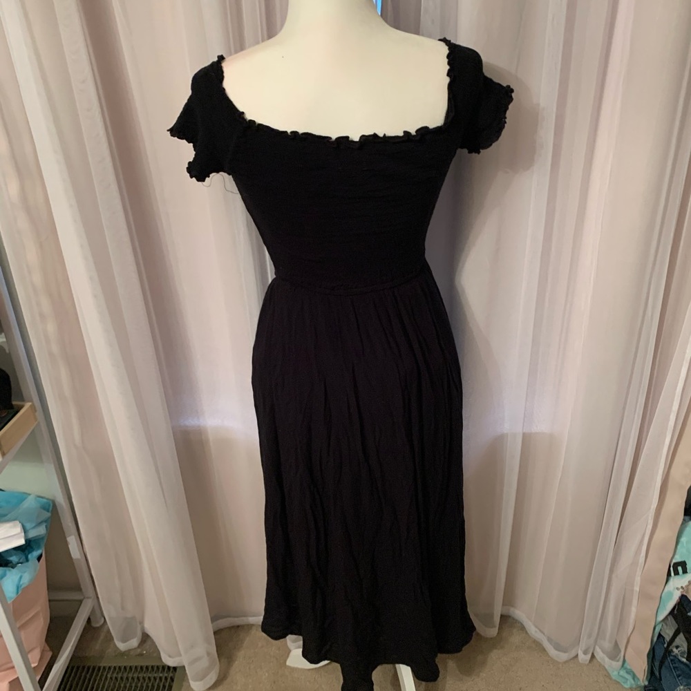 Hollister Black ruffle dress
